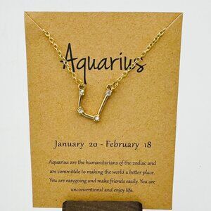Gold Aquarius Constellation Necklace - NWT